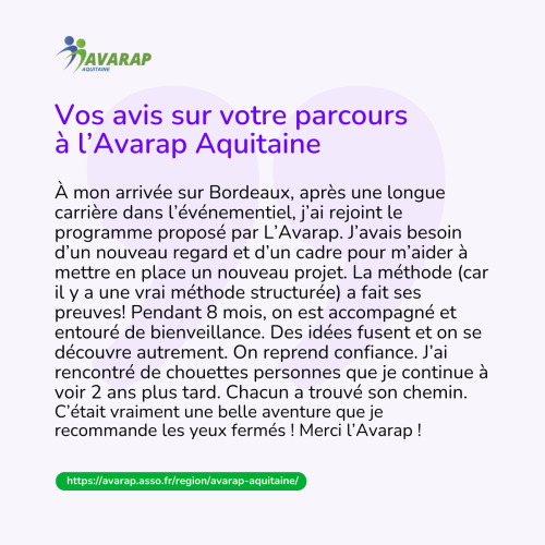 Elles/Eux aussi ont choisi l’Avarap pour rebondir professionnellement !