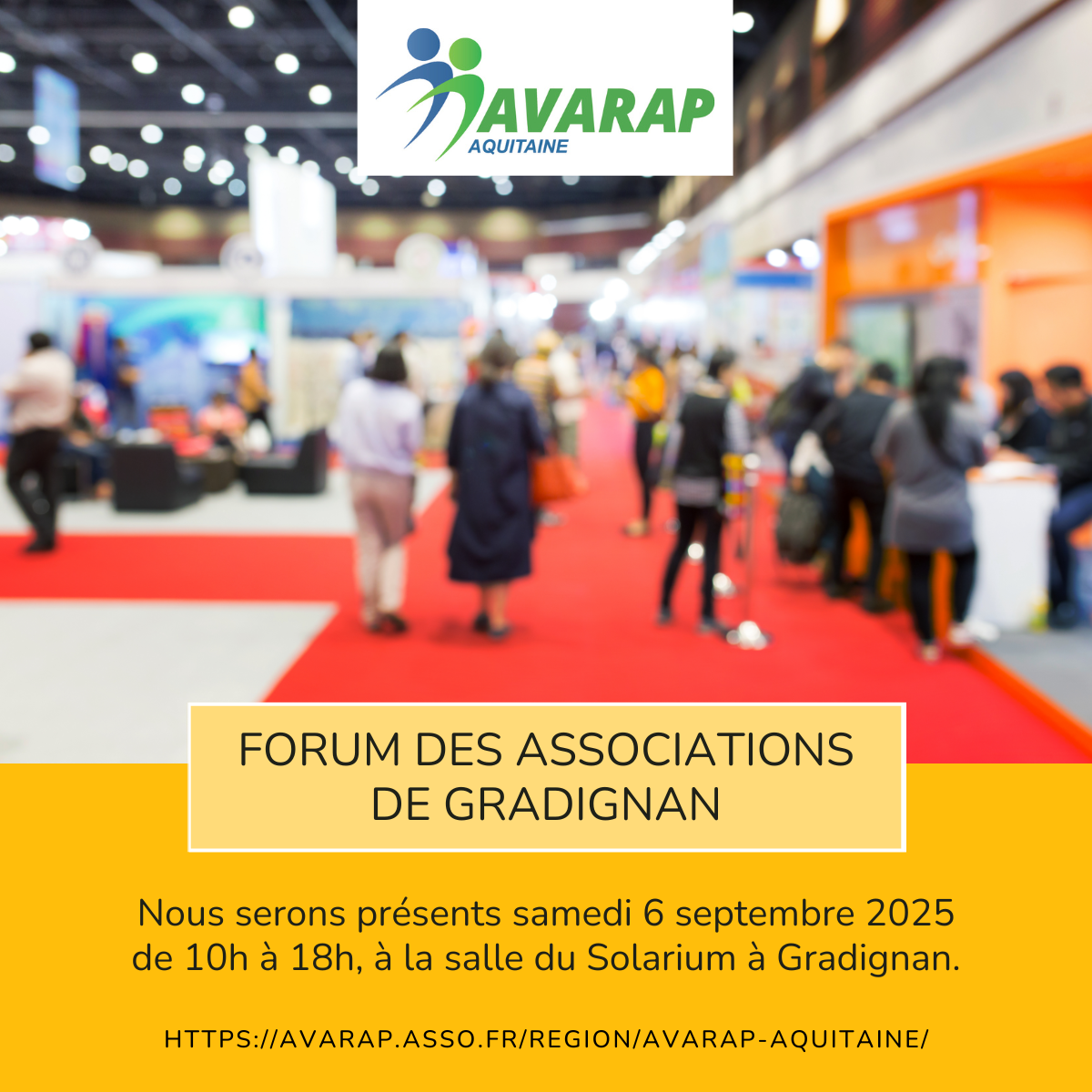 Participants au forum des associations de Gradignan; sur lequel sera présente l'Avarap Aquitaine.