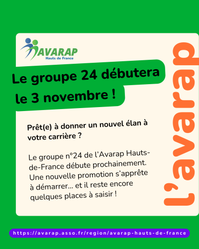 Groupe n°24 : le prochain groupe de l’Avarap Hauts-de-France démarre bientôt