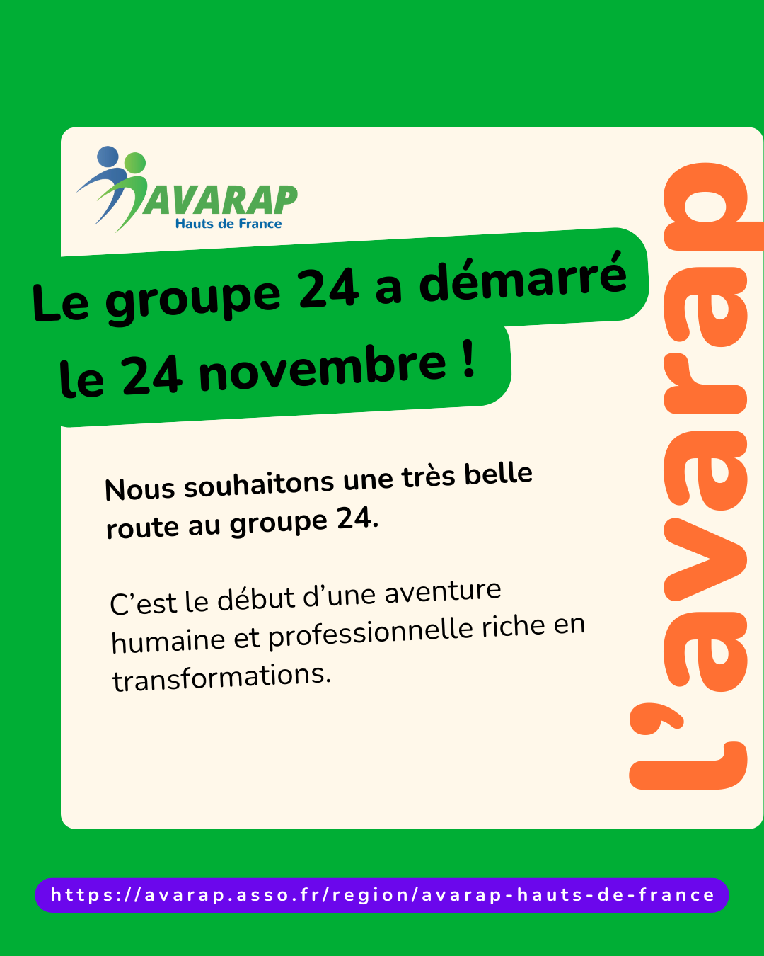 le groupe n°24 a démarré dans les Hauts de France le 24 novembre 2025