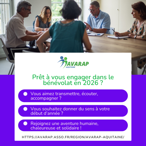 L’Avarap Aquitaine recrute de nouveaux bénévoles